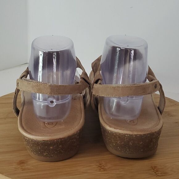 Aetrex Sandalistas Tan Leather Thong Sandal Women's Size 11 - Picture 4 of 10